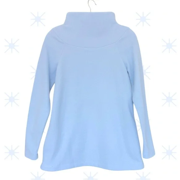 Dudley Stephens Marielle Mock Neck Tunic Ice Blue Vello Fleece Small NWT - Picture 6 of 10